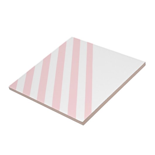 Keramik Streifen Rosa und Weiß Streifen Fliese (Seite)