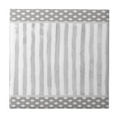 Keramik Streifen weiß und grau Fliese (Vorderseite)