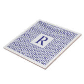 KERAMIK STRICK BLUE LINE + Initial Fliese (Seite)