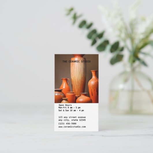 Keramik Studio Visitenkarte (Stehend Vorderseite)