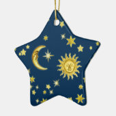 Keramik Sun, Moon & Stars Keramik Ornament (Links)