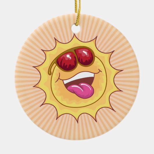 Keramik Sunny Cartoon Ornament (Vorne)