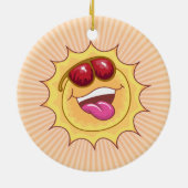 Keramik Sunny Cartoon Ornament (Hinten)
