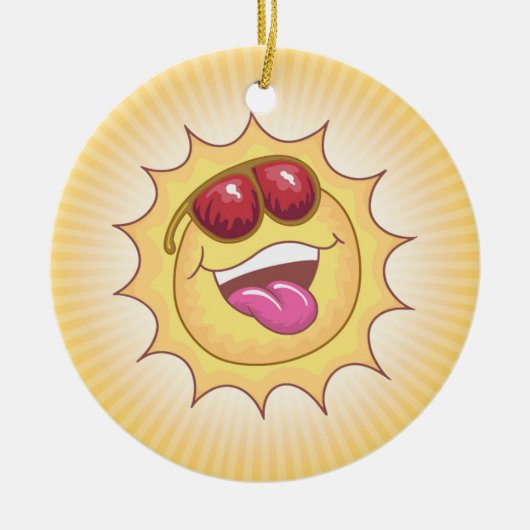 Keramik Sunny Cartoon Ornament (Vorne)
