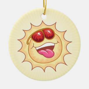 Keramik Sunny Cartoon Ornament