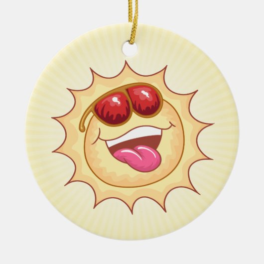 Keramik Sunny Cartoon Ornament (Vorne)