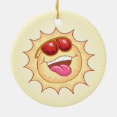 Keramik Sunny Cartoon Ornament (Hinten)