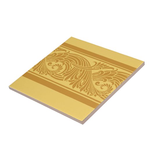 Keramik Swirl Bird Tile Fliese (Seite)