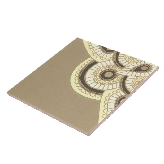 Keramik Tan und weiß geometrische Küchenoberfläche Fliese (Seite)