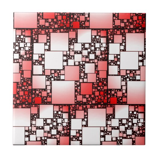 Keramik Tanzen Rot und Weiß Platz Tanzfläche Tile Fliese (Vorderseite)