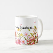 Keramik Tasse Aquarell Wildblume Happy Geburtstag (VorderseiteRechts)