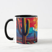 Keramik Tasse Arizona Sonnenuntergang im Abstrakte (Links)