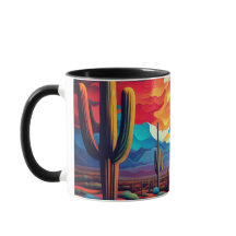 Keramik Tasse Arizona Sonnenuntergang im Abstrakte