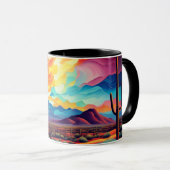 Keramik Tasse Arizona Sonnenuntergang im Abstrakte (VorderseiteRechts)