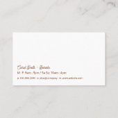 Keramik Tasse des Kaffees Visitenkarte (Rückseite)