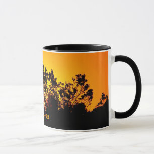 Keramik-Tasse 'Farbiger Sonnenuntergang' von Bobby Tasse