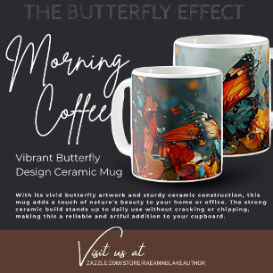 Keramik-Tasse für lebendige Butterfly-Designs Kaffeetasse