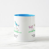 Keramik-Tasse, Launige Vögel mit Spruch Tasse (Zentrum)