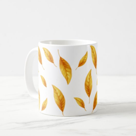 Keramik Tasse Leafy" Tasse Kaffee (Vorderseite Links)