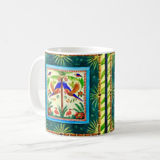 Keramik Tasse mit Amazonaswald-Design (Vorderseite Links)