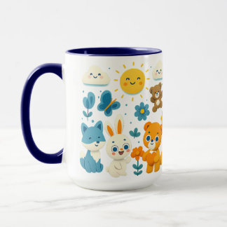Keramik-Tasse mit fantastischen Waldtieren Tasse