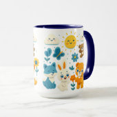 Keramik-Tasse mit fantastischen Waldtieren Tasse (VorderseiteRechts)