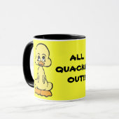 KERAMIK Tasse mit gelbem Entenring (Vorderseite Links)