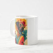 Keramik Tasse mit klassischem Design einer Frau (Vorderseite Links)