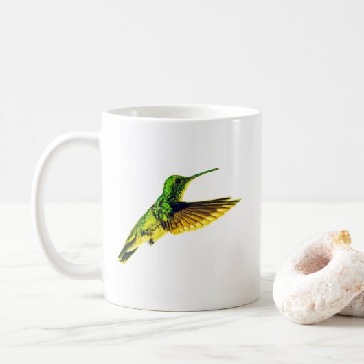 Keramik Tasse mit Kolibri-Design (Mit Donut)