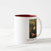 Keramik-Tasse mit Mona Lisa Zweifarbige Tasse (VorderseiteRechts)