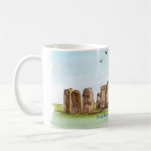 Keramik Tasse mit Stonehenge Design