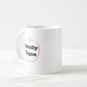 Keramik-Tasse mit "Totally Vegan"-Motiv Kaffeetasse (Vorderseite Links)