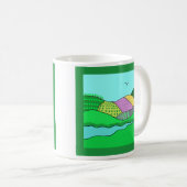 Keramik-Tasse - Rollende Hügel Kaffeetasse (VorderseiteRechts)