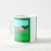 Keramik-Tasse - Rollende Hügel Kaffeetasse (Vorderseite Links)