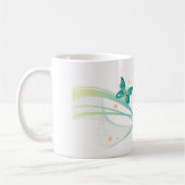 Keramik Tasse-Schmetterlinge Kaffeetasse (Links)