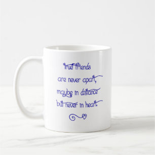 Keramik-Tasse - Wahre Freunde sind nie getrennt... Kaffeetasse