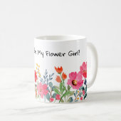 Keramik Tasse Wasserfarbe Wildblume Blume Mädchen (VorderseiteRechts)