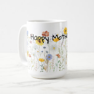 Keramik Tasse Wasserfarbe Wildblume Mütter Tagesge