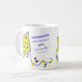 Keramik-Tasse - Whimsical Drachen mit Spruch Kaffeetasse (Vorderseite Links)