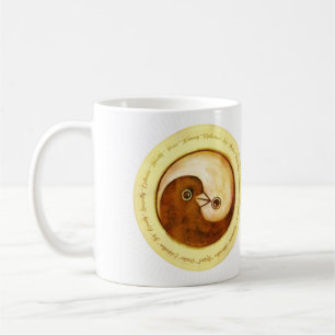 Keramik Tasse Yin Yang Goldmedaillen Tauben