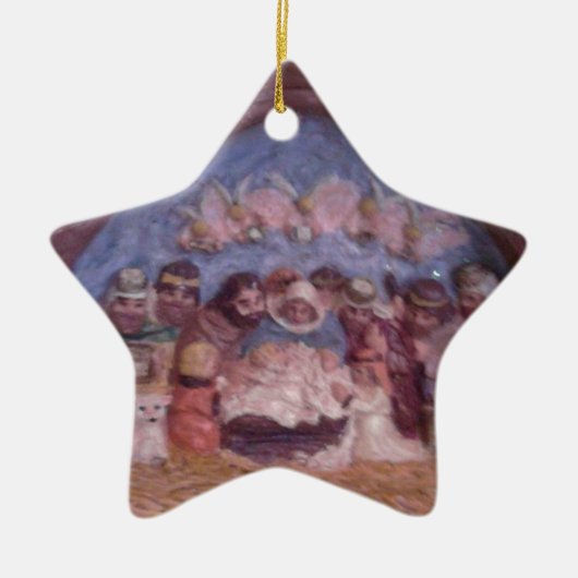 Keramik "THE CHRISTMAS STABLE" Ornament (Vorne)