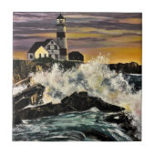Keramik Tile - 4.25in x 4.25in - Ein Leuchtturm fü Fliese (Vorderseite)