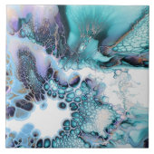 Keramik Tile - Abstraktes Alkoholtupfer - Giclee d Fliese (Vorderseite)