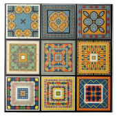 Keramik Tile - Ägyptische Muster Fliese (Vorderseite)