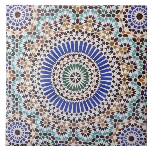 Keramik Tile - Antiker marokkanischer Stil Fliese (Vorderseite)