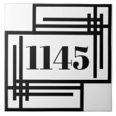 Keramik Tile - Art Deco Haus/Wohnung Nummer 2 Fliese (Vorderseite)