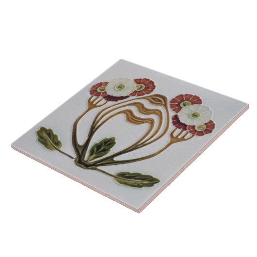 Keramik Tile - Art Nouveau Floral Fliese (Seite)