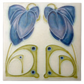 Keramik Tile - Art Nouveau Floral Tile Fliese (Vorderseite)