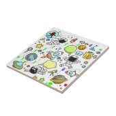 Keramik Tile Außerirdischen Astronauten Raumfahrt Fliese (Seite)