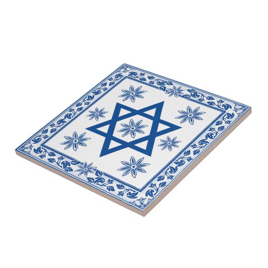 Keramik Tile, Azulejo, Portugiesisch und jüdisch Fliese (Seite)